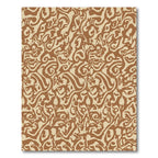 Rustic Amber Swirl Abstract Rug