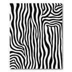 Bold Black White Wavy Lines Rug