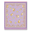 Whimsical Cats Floral Lavender Border Rug