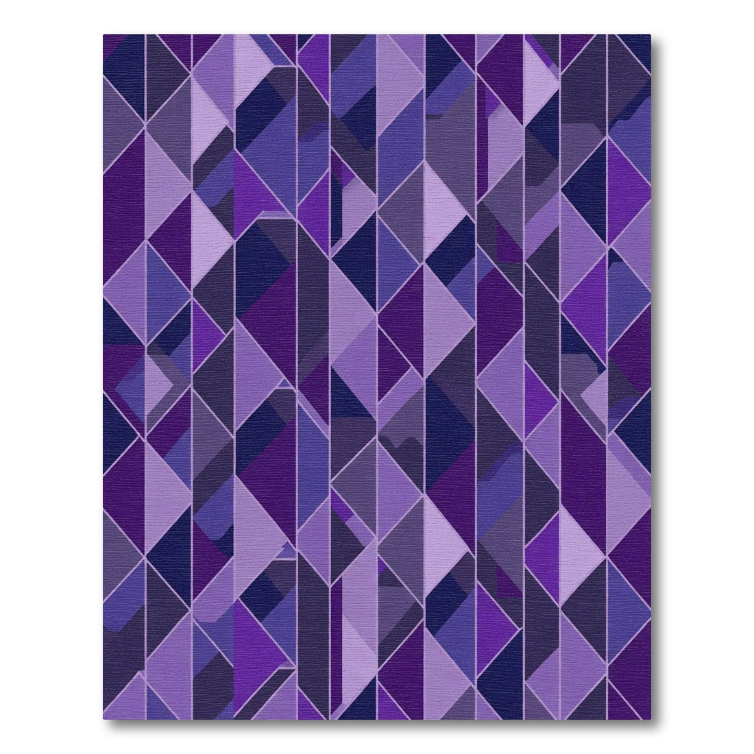 Geometric Mid Century Violet Triangles Rug