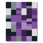 Amethyst Purple Geometric Block Rug