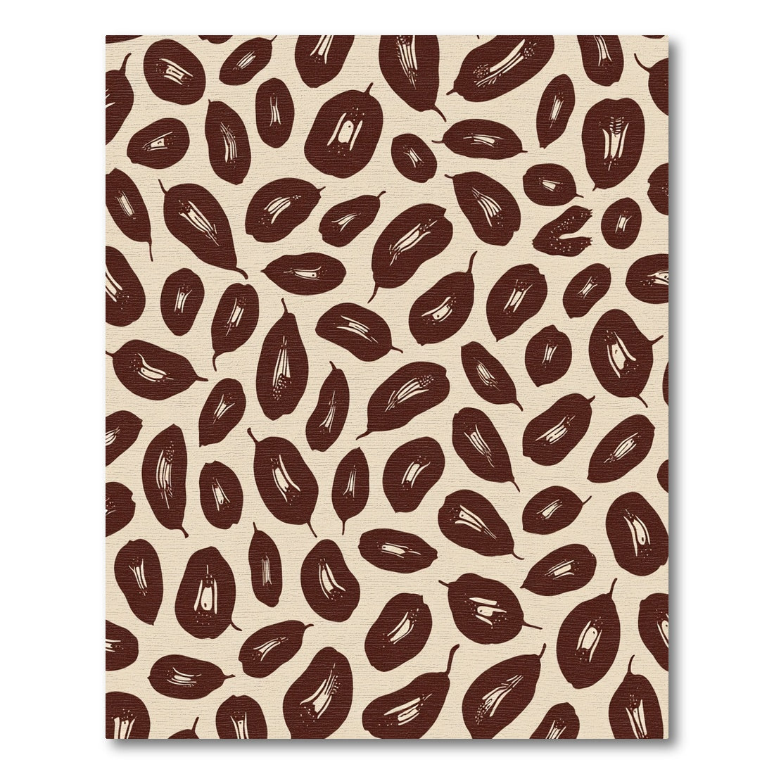 Chocolate Brown Botanical Seeds Rug