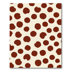 Spotted Crimson Circles Background Rug