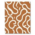 Earthy Brown Whimsical Swirls Rug