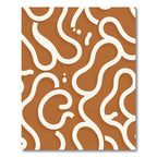 Earthy Brown Whimsical Swirls Rug