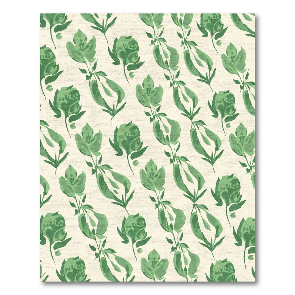 Sage Green Blossom Repeating Rug