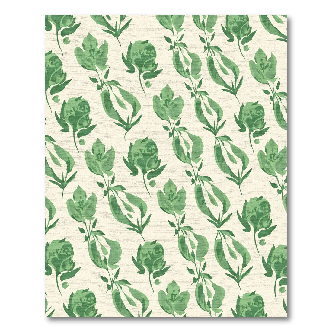 Sage Green Blossom Repeating Rug