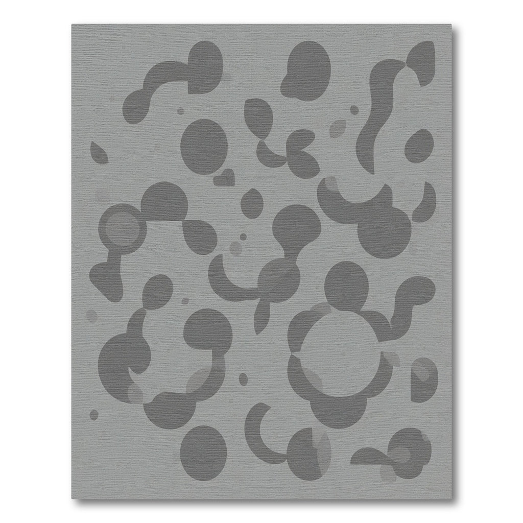 Gray Organic Curvaceous Globules Rug