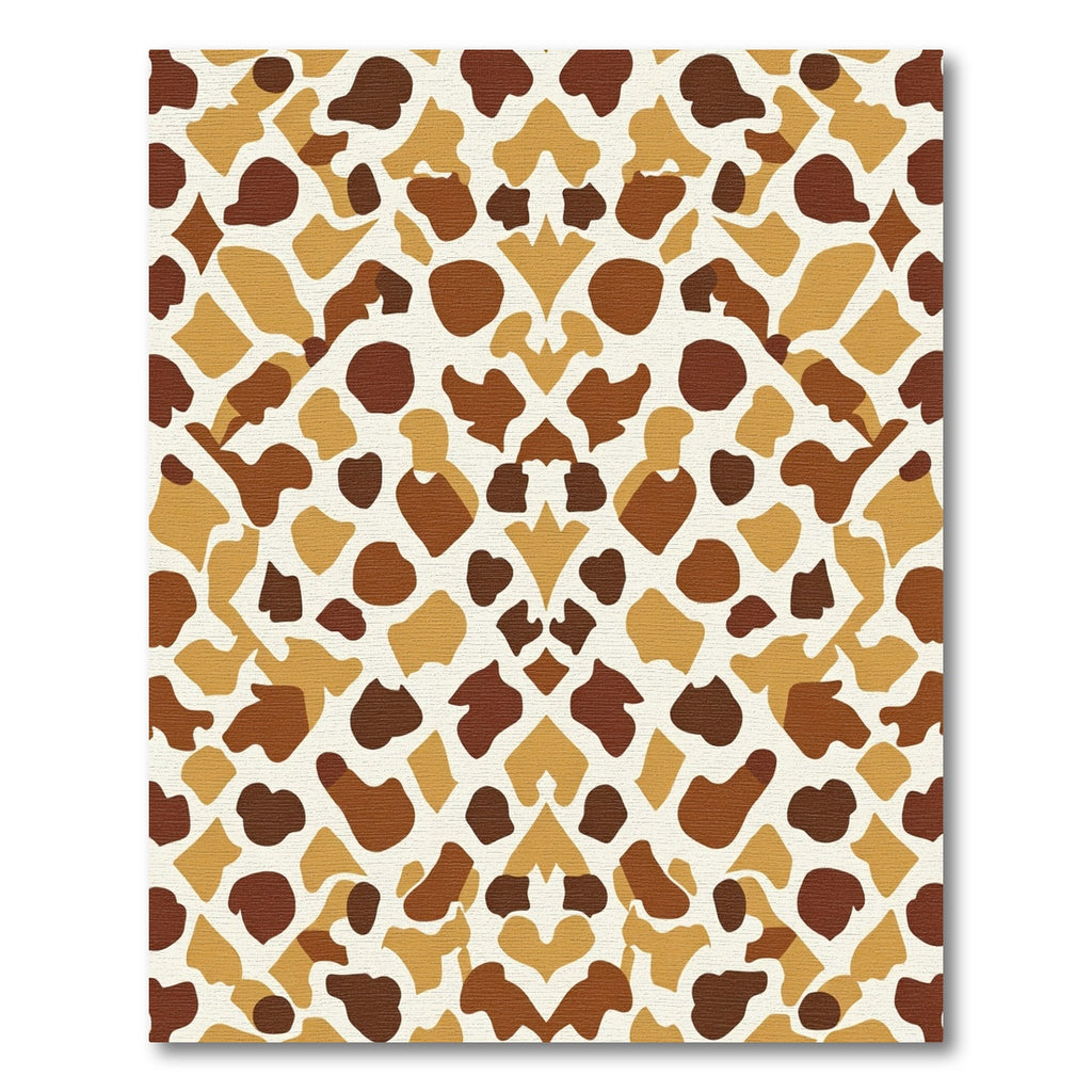 Camel and Chestnut Irregular Spots Rug