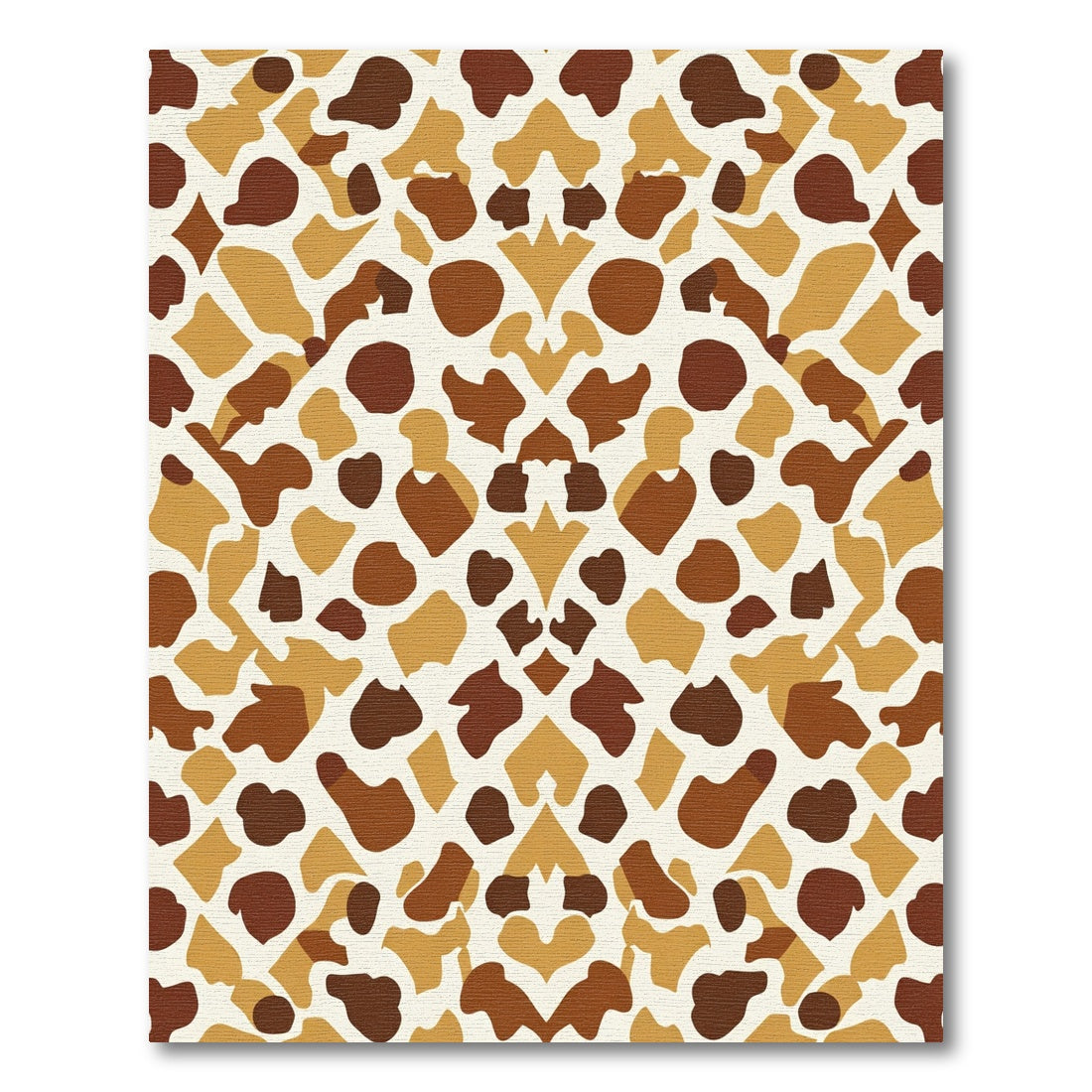 Camel and Chestnut Irregular Spots Rug