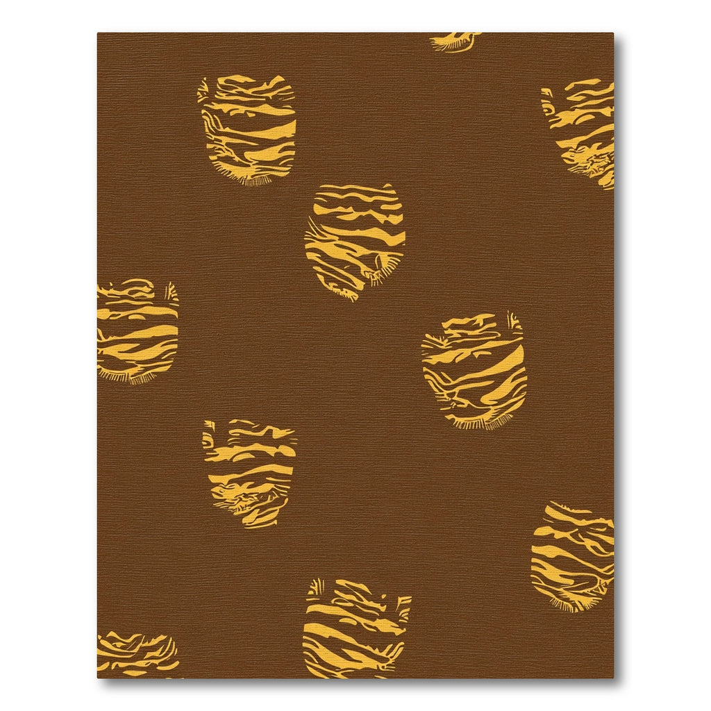 Golden Tiger Face Medallion Rug