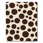 Brown Circles Scattered Cream Field Rug