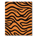 Bold Orange Black Tiger Stripes Rug