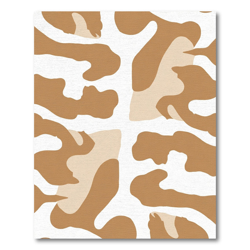 Neutral Camouflage Blended Shapes Rug