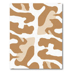Neutral Camouflage Blended Shapes Rug