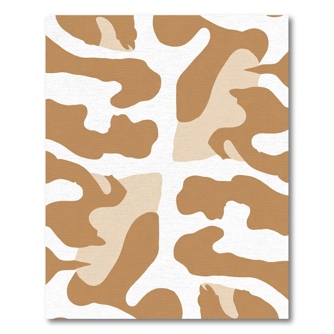 Neutral Camouflage Blended Shapes Rug