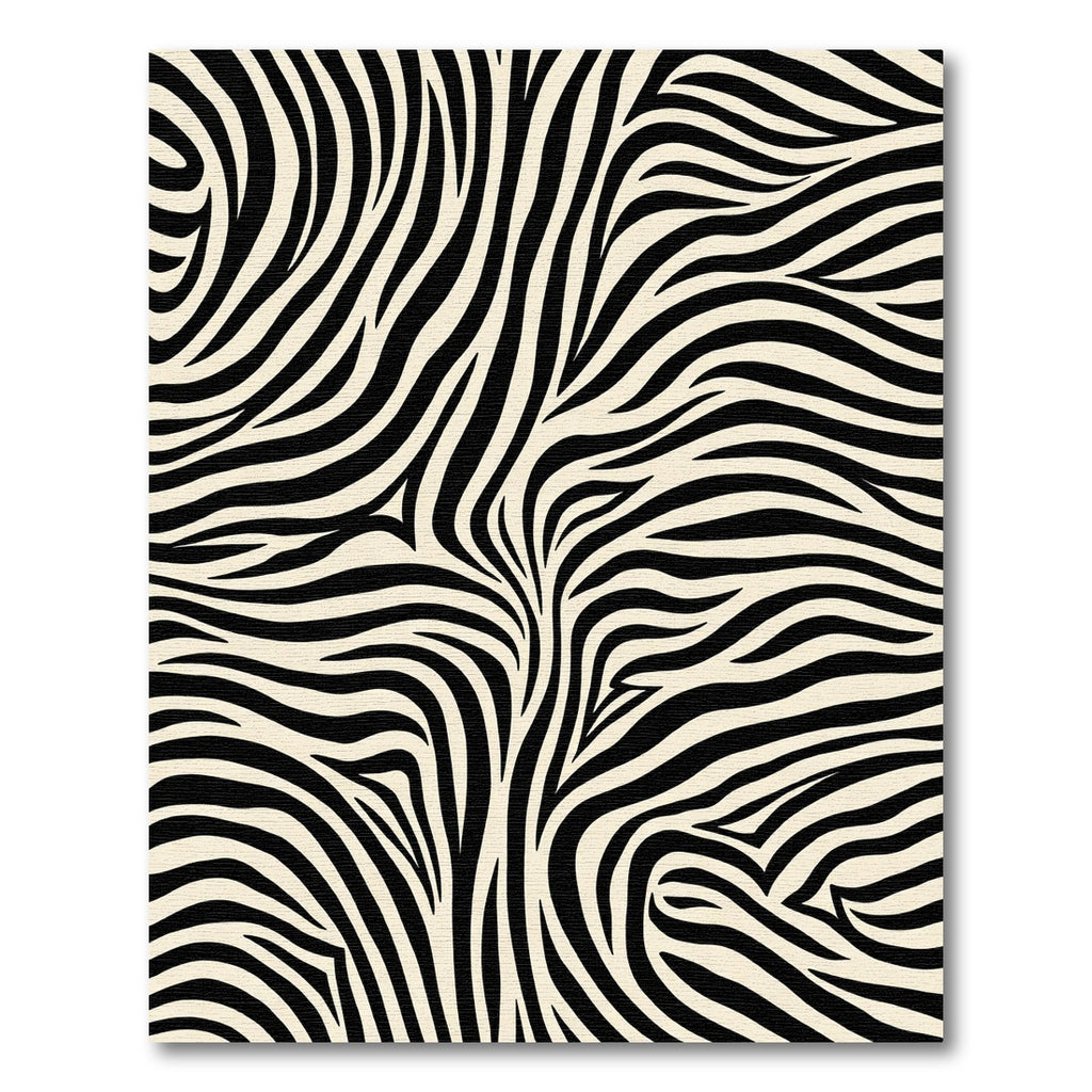 Bold Black Cream Zebra Stripe Rug