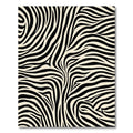 Bold Black Cream Zebra Stripe Rug