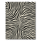Bold Black Cream Zebra Stripe Rug