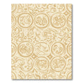 Gold Circles Swirling Vine Medallion Rug