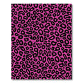 Fuchsia Black Spotted Animal Print Rug