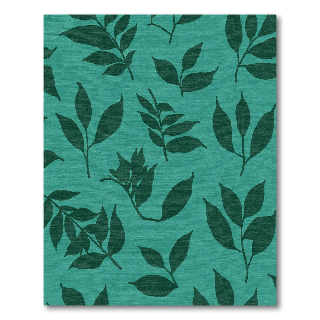 Deep Teal Branch Foliage Rug