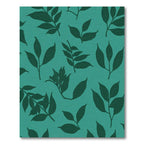 Deep Teal Branch Foliage Rug