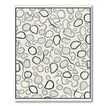 Organic Gray and Navy Pebble Collage Rug