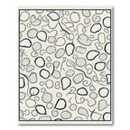 Organic Gray and Navy Pebble Collage Rug