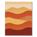 Earthy Terracotta Wavy Layered Landscape Rug