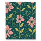 Pink Blossom Emerald Garden Rug