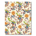 Vibrant Orange Floral Swirl Composition Rug