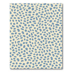Blue Brushstroke Scatter Cream Rug