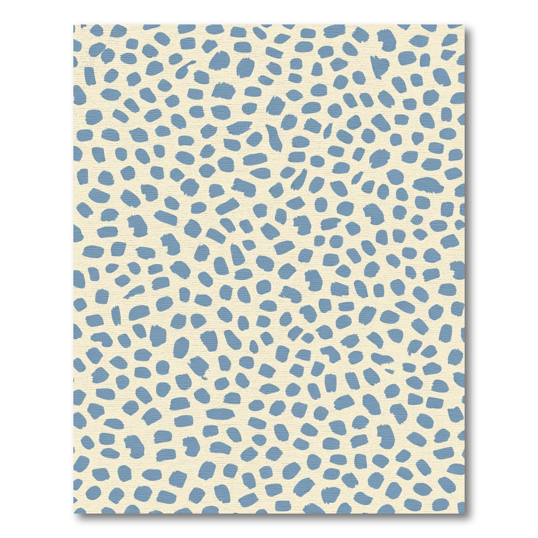 Blue Brushstroke Scatter Cream Rug