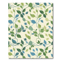 Verdant Green Blue Leafy Vine Rug