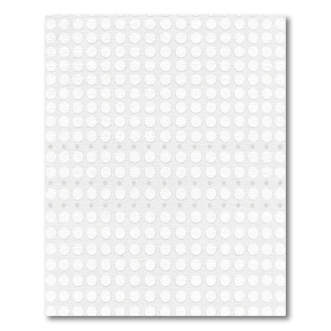 Minimalist White Circle Grid Rug