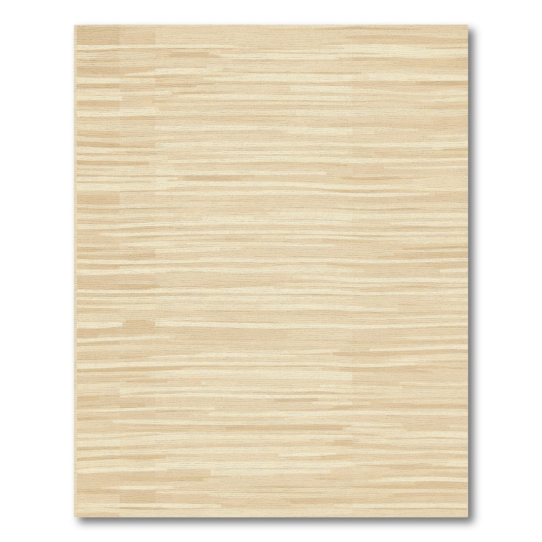Light Beige Horizontal Stripe Textured Rug