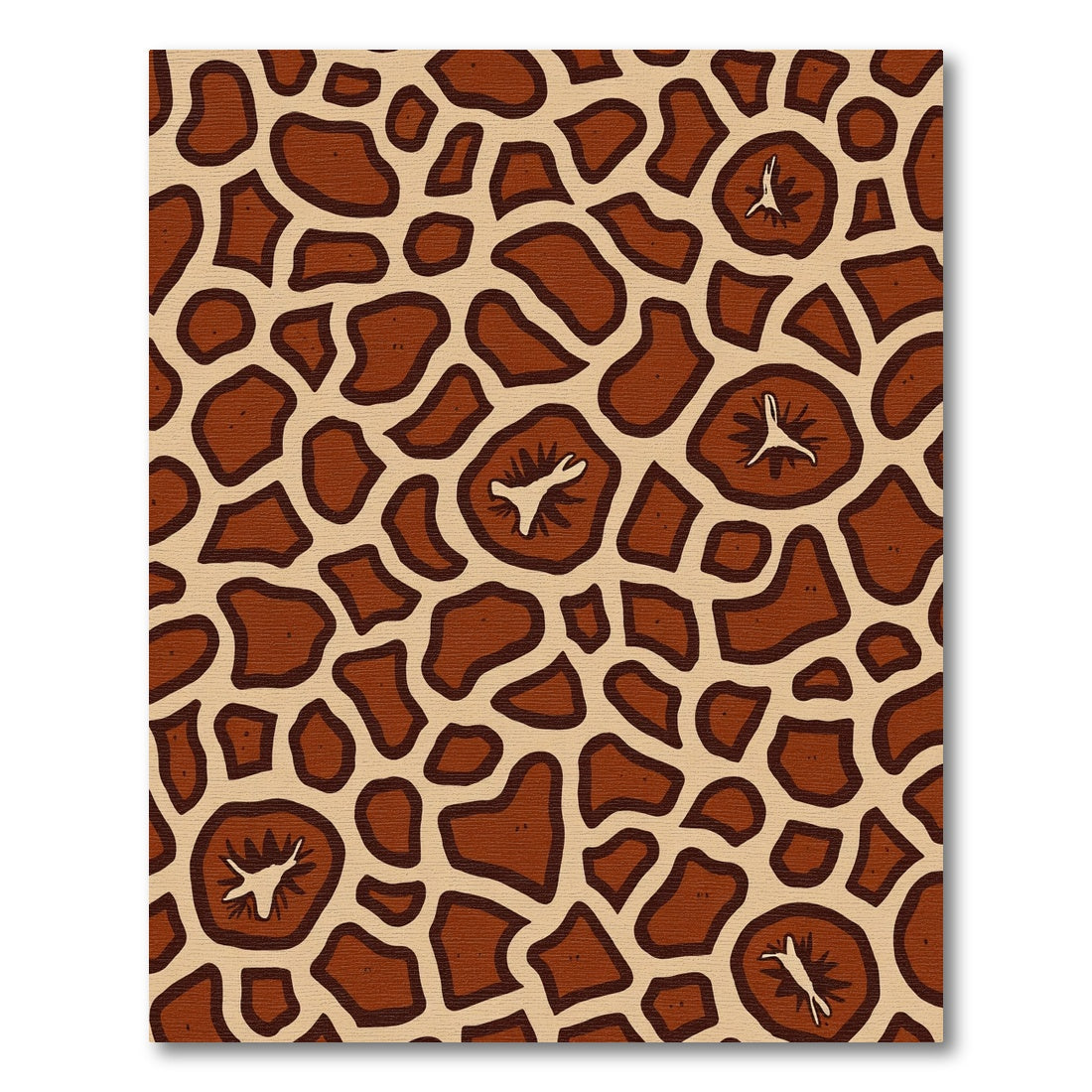 Brown Animal Spot Irregular Shapes Rug