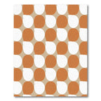 Terracotta Tan White Organic Grid Rug
