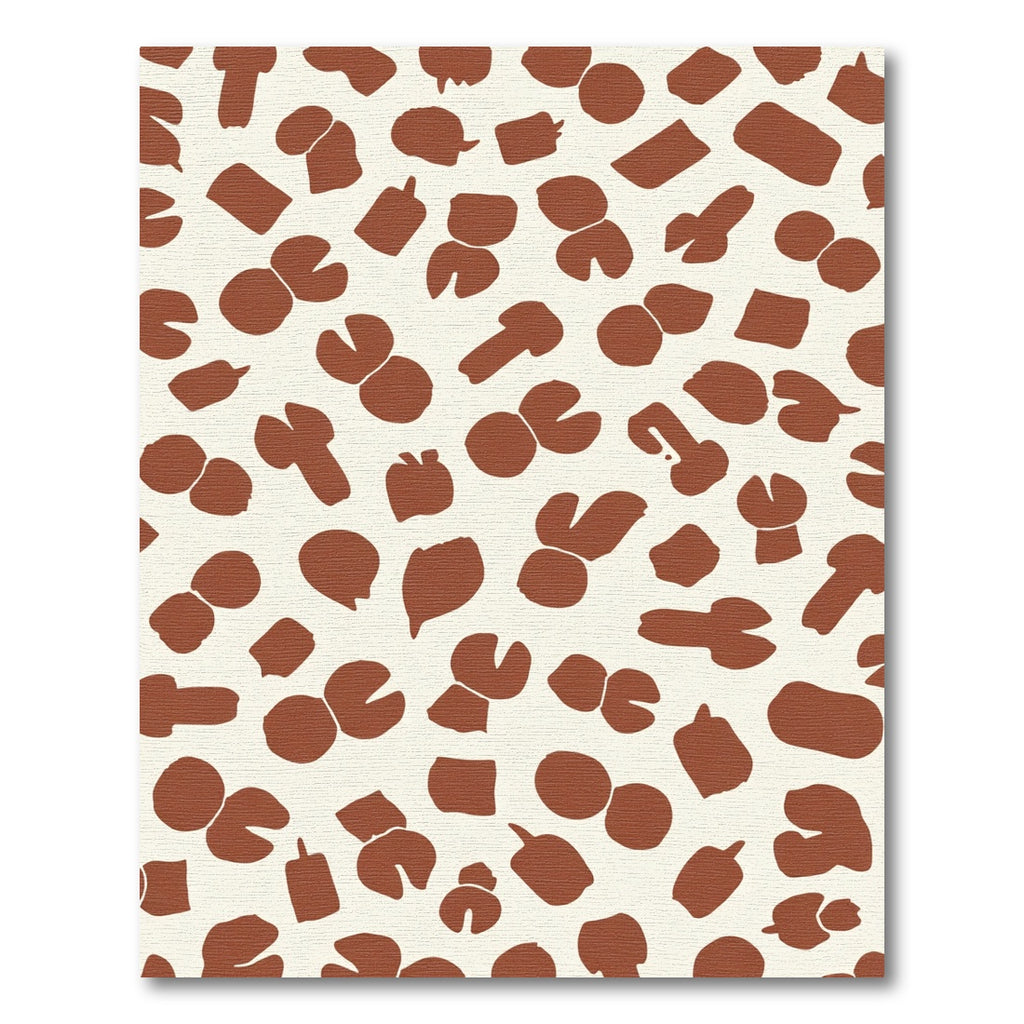 Terracotta Abstract Irregular Shape Scatter Rug