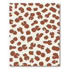 Terracotta Abstract Irregular Shape Scatter Rug