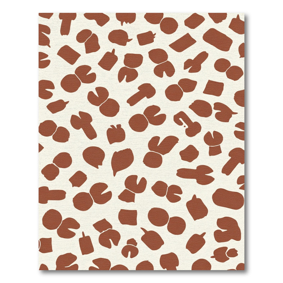 Terracotta Abstract Irregular Shape Scatter Rug