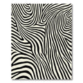 Organic Swirls Black Cream Abstract Rug