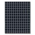 Modern Dark Blue Square Grid Rug
