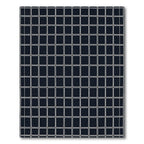 Modern Dark Blue Square Grid Rug