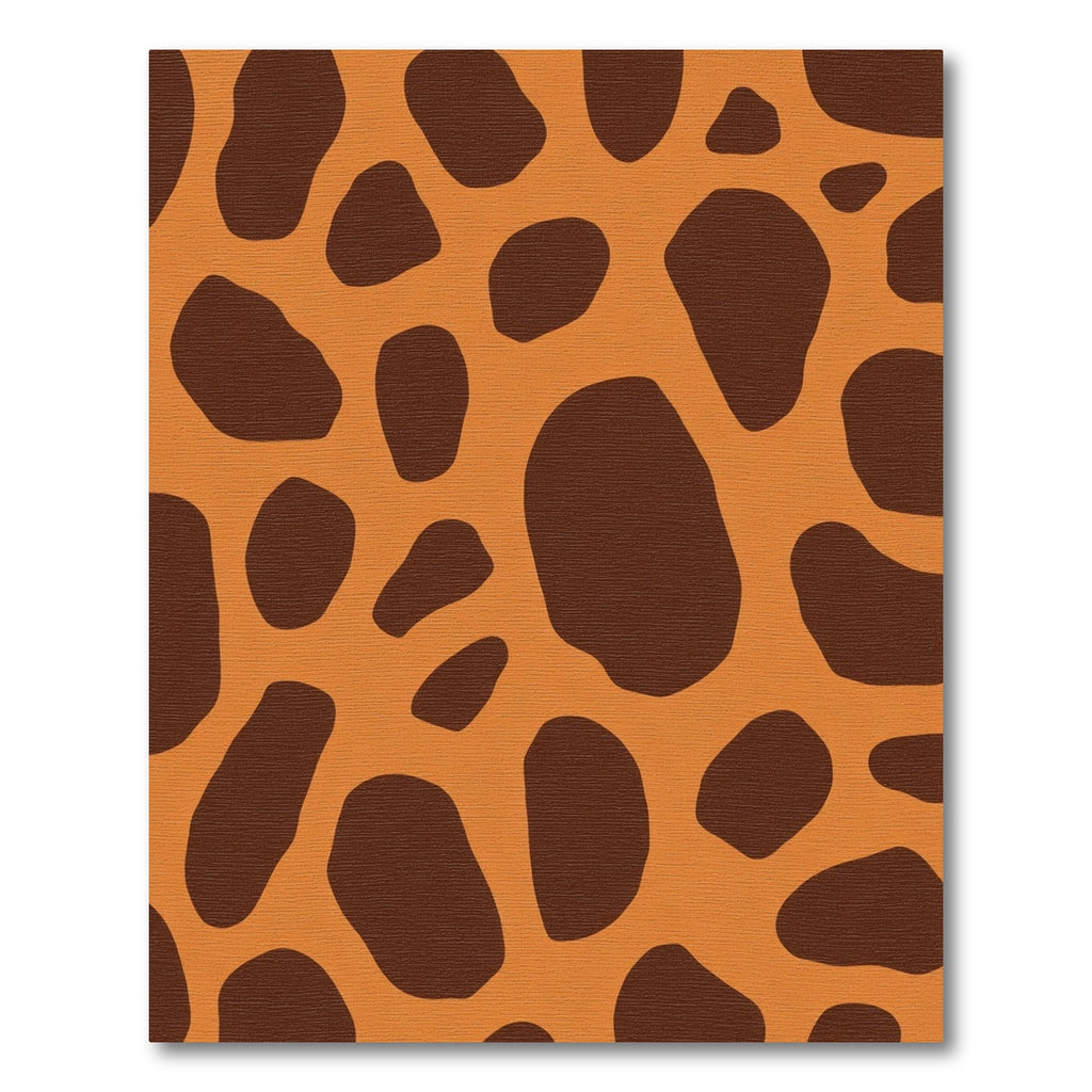 Ochre Brown Splotch Animal Print Rug