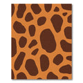 Ochre Brown Splotch Animal Print Rug