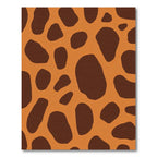 Ochre Brown Splotch Animal Print Rug