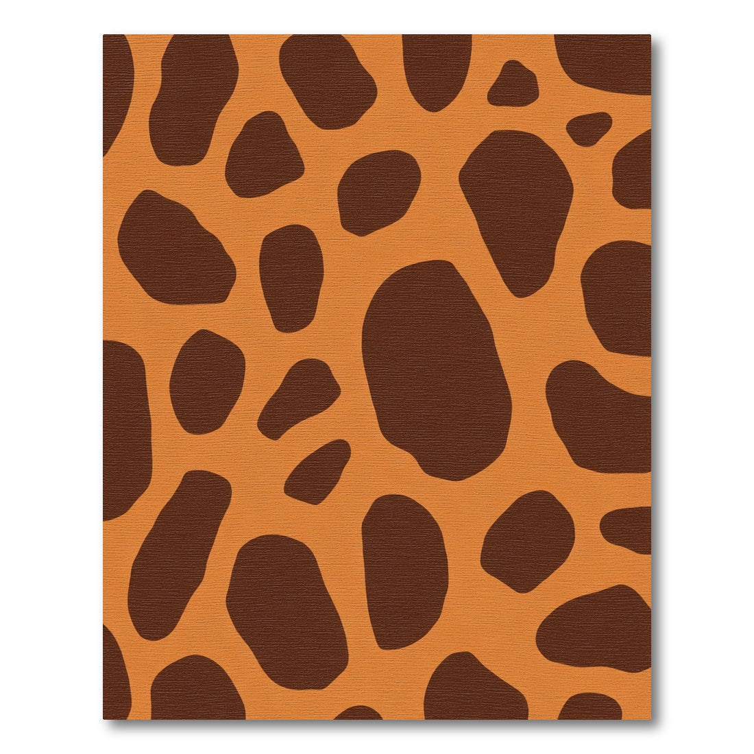 Ochre Brown Splotch Animal Print Rug
