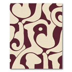 Crimson Ivory Creamy Abstract Flow Rug